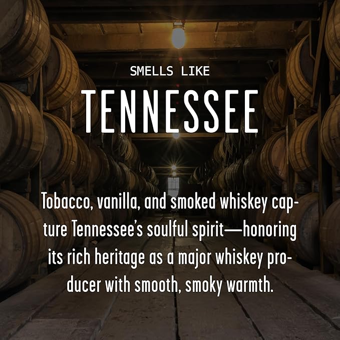 Tennessee Gifts, Tennessee Decor for Home - 'There's No Place Like Tennessee Candle, w/Vanilla & Smoked Whiskey I Tennessee Souvenirs I Tennessee State Gifts I 9oz Jar, 50Hr Burn, USA Made