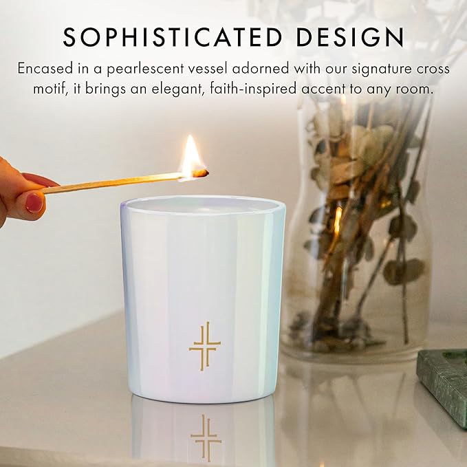 SAINT X Ali Landry Sacrament Scented Candle - Tuberose & Sandalwood Soy Coconut Aromatherapy Candle - Long-Lasting 80-Hour Burn Time - Decorative, Relaxing, Fragrant Home Decor & Gift