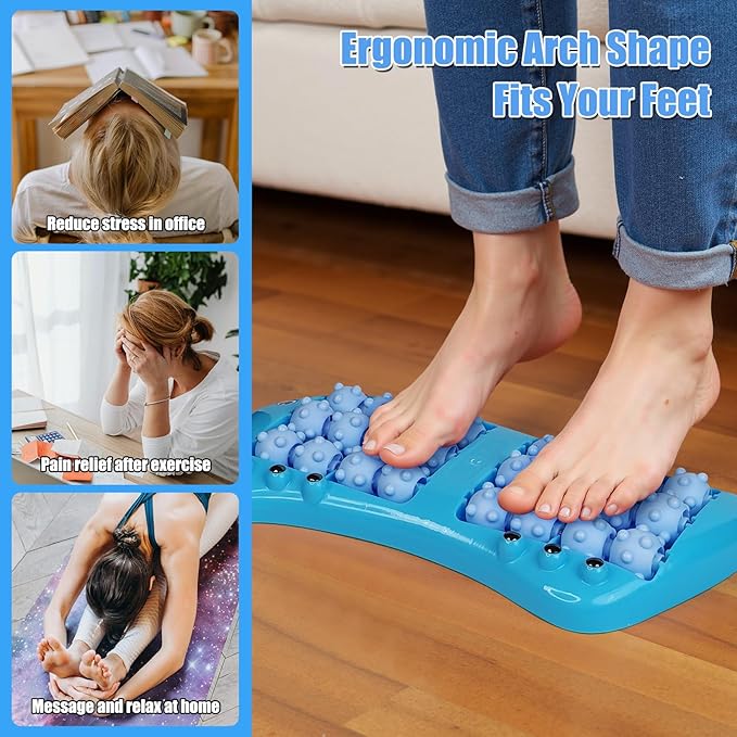 Dual Foot Massager Roller (Blue)