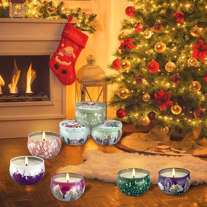 24 Pack Christmas Advent Scented Candles Gift - Aromatherapy Candle, 2.5oz Natural Soy Wax with Long Lasting Burn Time, Perfect for Christmas Countdown, Thanksgiving Gifts for Women & Home Decor