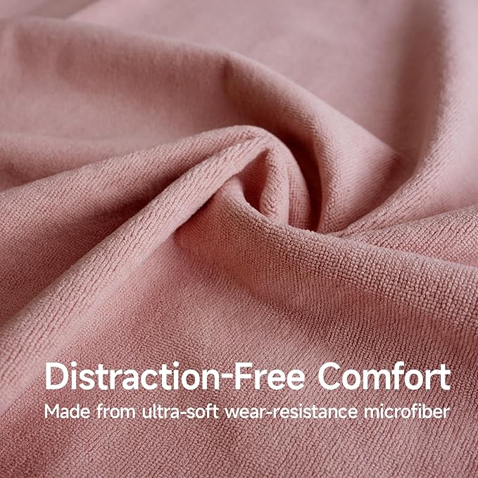 RollingBunny Yoga Mat Towel - Non-Slip Microfiber for Hot Yoga & Pilates | Super Absorbent, Lightweight & Machine Washable 72"x25" (Pink + Gray)