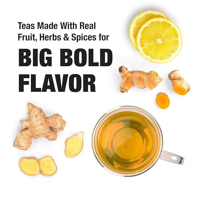 Tiesta Tea - Lemon Ginger Turmeric, Loose Leaf, Lemon Ginger Herbal Tea, Premium Blend, Non Caffeinated Herbal, Make Hot or Iced & Brews Up to 50 Cups, 5 Ounce Refillable Tin