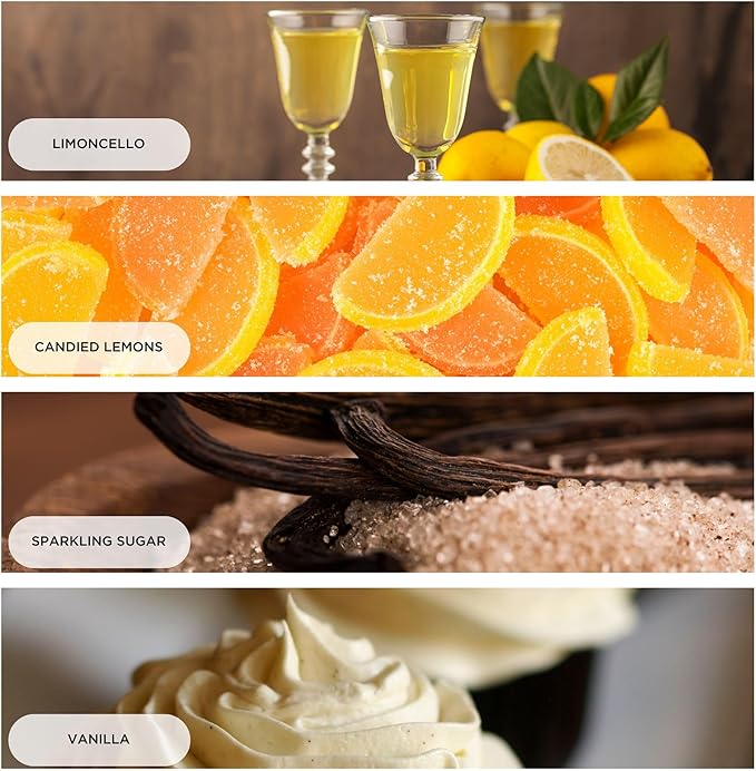 HomeWorx 50 oz. 4-Wick Limoncello Cupcake Luxe Glass Candle | Jumbo Premium Candle by Slatkin + Co. | 90+ Hours of Burn with Gift Box