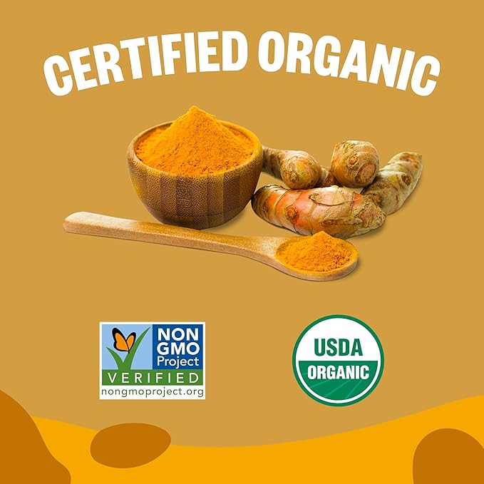 Organic Turmeric Ginger Tea K-Cup Pods, 24 Pods by FGO - Compatible with Keurig - Naturally Caffeine-Free Herbal Tea, Premium Green Tea is USDA Organic, Non-GMO, & Recyclable