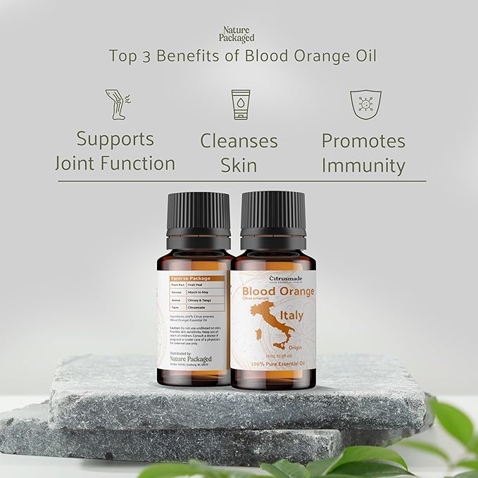Blood Orange Essential Oil - Direct from Citrusmade in Sicily - Pure Essential Oil for Diffusers and Aromatherapy - Natural Citrus Scent | 100% Pure Therapeutic Grade (22lbs)