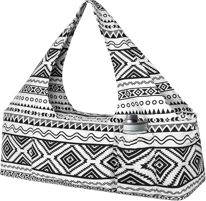 Yoga Mat Bag - Large Yoga Bag with Yoga Mat Strap, Zipper and Pockets - Yoga Bags and Carriers Fits All Your Stuff - Personalized Yoga Mat Bags for Women Fits Most Size Mats
