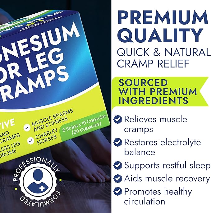 Leg Cramp Relief Pills | Pain Relief for Muscle Spasms, Soreness, & Foot and Calf Cramps | Homeopathic Medicine for Restless Legs Syndrome Relief (30 Pills)