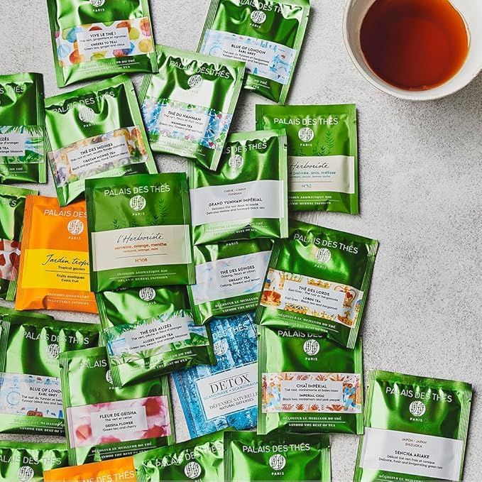 Palais des Thés - Genmaicha Yama - Japanese Green Tea & Roasted Rice - Premium Tea Bags, Serves 20 Cups