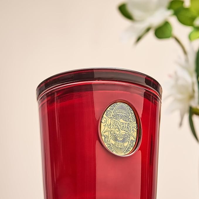 M&SENSE Natural Strong Soy Candle | Red Camellia & Vivid Red | 9.2 oz, 50H Burn Time | Luxury Scented Candle for Relaxation, Gifting, Home Décor | Ideal for Bedroom, Office, Party Ambiance