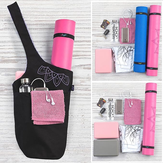 Zenifit Yoga Mat Bag – Versatile Yoga Bag with Mat Straps & Storage Pockets, Holds Yoga & Pilates Mats, Lightweight & Durable