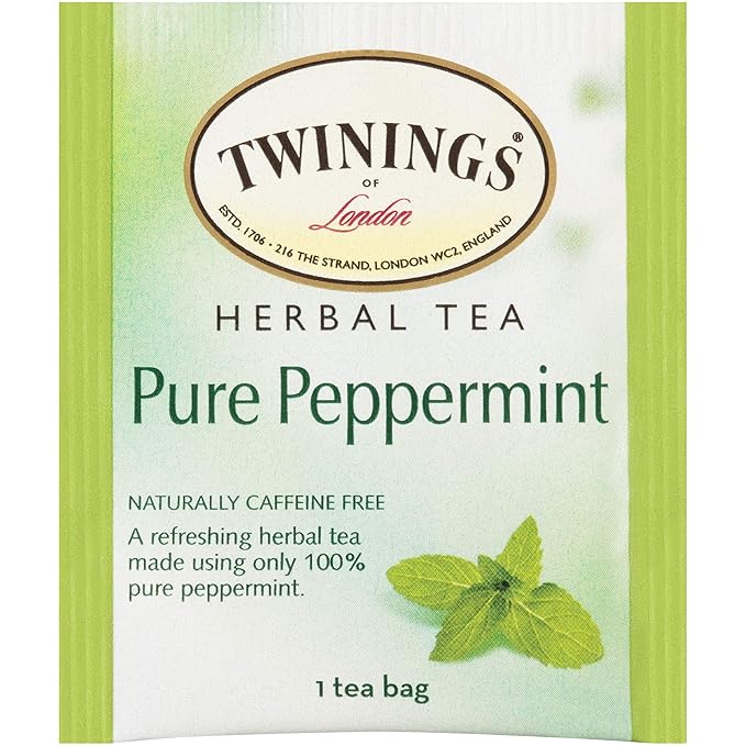 Twinings Pure Peppermint Herbal Tea Bags, 20 Count (Pack of 3)