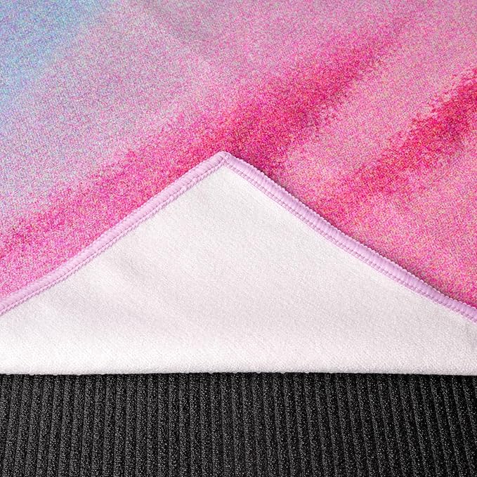 Eunzel Hot Yoga Towel, Non Slip Yoga Mat Towel Sweat Absorbent Printed Yoga Towel with Grip Dots for Hot Yoga, Pilates and Workout 72"x 24", Sunset