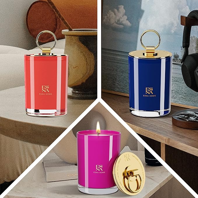 Trio Gift Set 3 Full Size Highly Scented Premium Candle, Aromatherapy All Natural Soy Candle Gift Set Home Decor Gifts for Women Christmas Gifts for Best Friend Packed to Perfection Housewarming