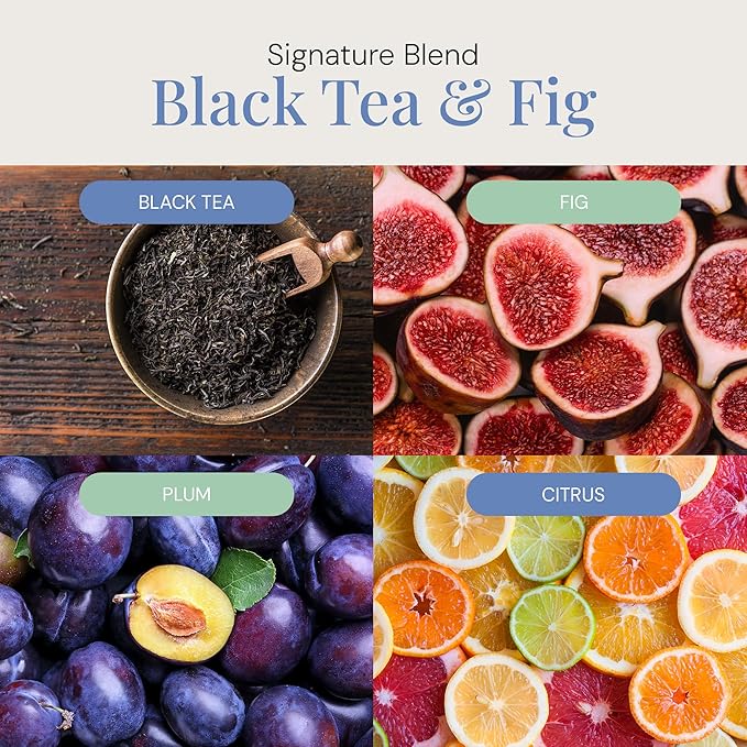 Black Tea & Fig Aroma Oil, Essential Oils Blend for Diffusers & Scent Machines, Herbal Fruity Blend and Amber, Aromatherapy, Cold Air Diffuser Compatible, 300 mL