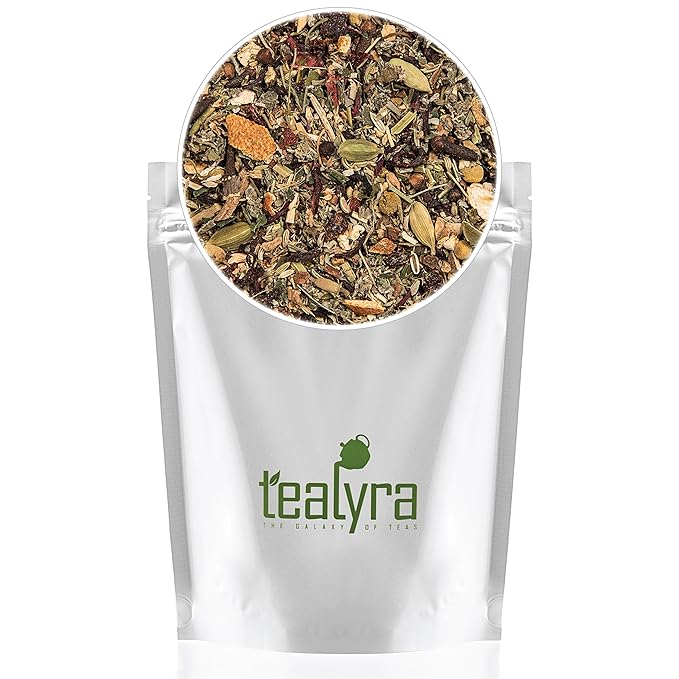 Tealyra - Calm Down - Nirvana - Chamomile Ginger Hibiscus - Wellness and Relaxing Herbal Loose Leaf Tea - Detox Tea - Caffeine-Free - All Natural - 220g (8-ounce)