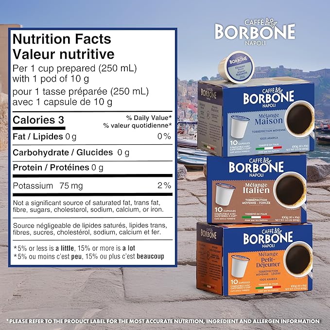 Caffè Borbone Variety Pack Coffee Pods (60 Count) – House, Breakfast & Italian Roast Blends for a Smooth, Bold & Balanced Brew – Single Serve Coffee Pods Compatible with K-Cup Brewers
