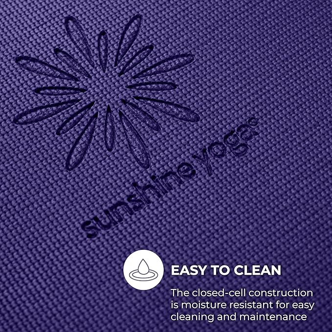Sunshine Yoga Voyage Yoga Mat, 6 Pack, 72" x 24" Professional Studio and Gym Bulk Yoga Mats, 5mm Thick, Durable, Anti-Tear, Non Slip Fitness and Exercise Mats