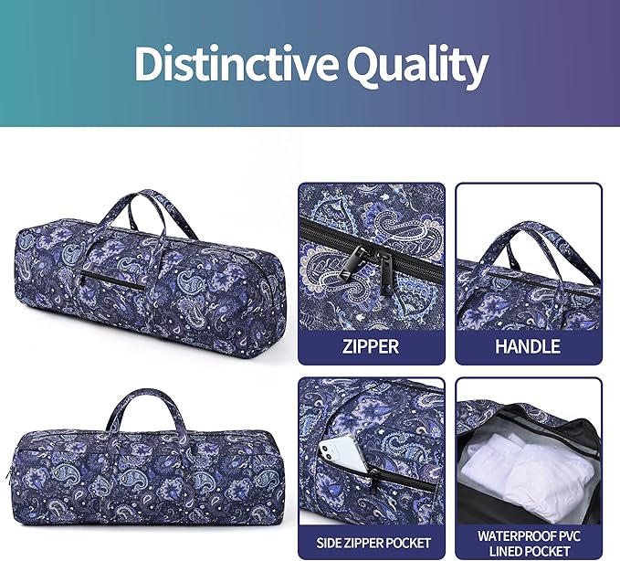 Boulder Bee | Yoga Mat Bag | Large Yoga Mat Carrier with Wet Pocket | Yoga Gifts | Gym Tote Bag for Women