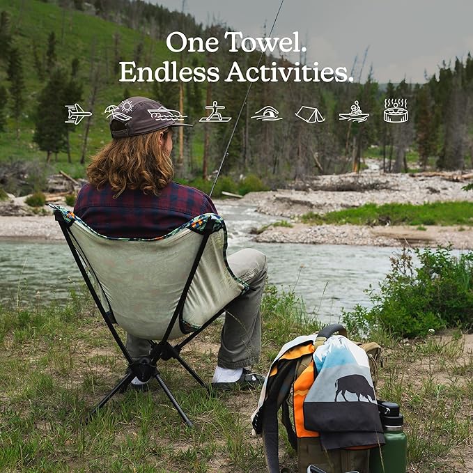 Nomadix Original Towel - Perfect for Beach, Pool, Travel, Camping, Yoga - Made with Recycled Materials - Super Absorbent - Sand Resistant