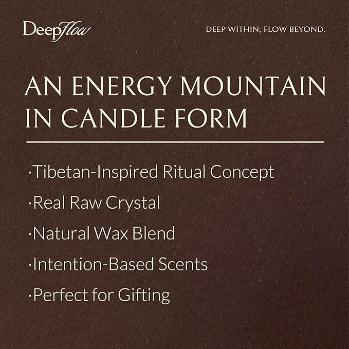 DeepFlow Spiritual Healing Candle, Tiger's Eye Grounded Confidence, Prosperity Action Ritual for Focus, Natural Mind Wellness Blend, Steadying Warm Wood Scent for Workspace Wellness (Tiger’s Eye)