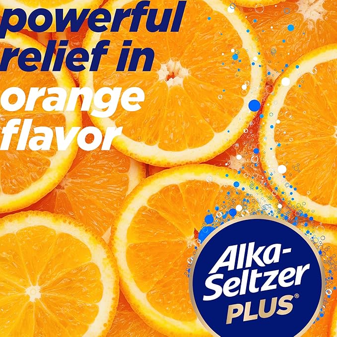 ALKA-SELTZER PLUS Cold & Flu FizzyChews, No Water Needed, On The Go Cold Medicine for Adults, Orange Flavor, 24 Count (Pack of 2)