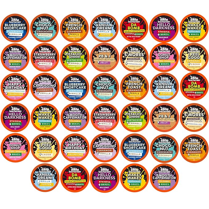Java Factory Assorted Variety Pack Coffee Pods Compatible with Keurig Coffee Machine, 40 Count