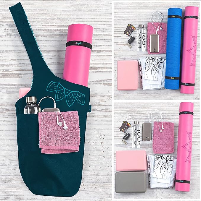 Zenifit Yoga Mat Bag – Versatile Yoga Bag with Mat Straps & Storage Pockets, Holds Yoga & Pilates Mats, Lightweight & Durable