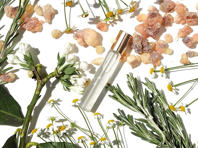 Aromatherapy Associates De-Stress Mind Rollerball. Premium Blend of Frankincense and Chamomile Essential Oils to Clear and Calm your Mind on the Go (0.34 fl oz)