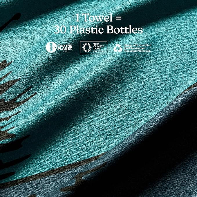 Nomadix Original Towel - Perfect for Beach, Pool, Travel, Camping, Yoga - Made with Recycled Materials - Super Absorbent - Sand Resistant
