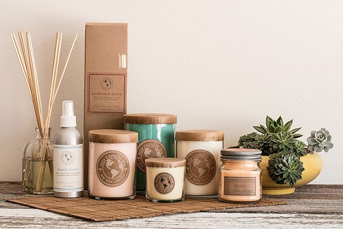 ECO CANDLE CO. Recycled Candle, Warm Vanilla, 26 oz. - Scents of Rich Vanilla - 100% Soy Wax, No Lead, Kraft Paper Label & Lid, Hand Poured, Phthalate Free, Made from Midwest Grown Soybeans