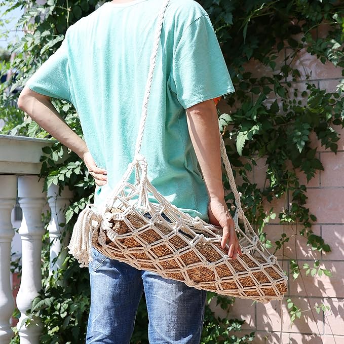 laddawan Macrame Yoga Mat Carrier Bag, Suitable for most Yoga Mats