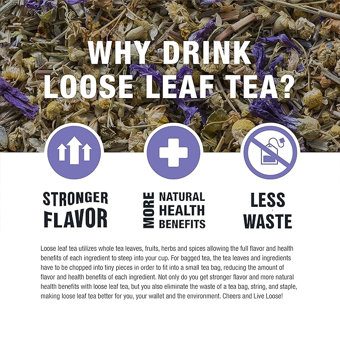 Tiesta Tea - Nutty Almond Cream, Premium Loose Leaf, Cinnamon Almond Herbal Tea Blend, Non-Caffeinated, Make Hot or Iced & Brews Up to 200 Cups, 16 Ounce Resealable Bulk Pouch