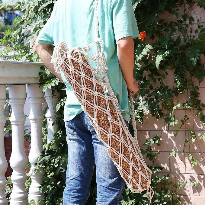 laddawan Macrame Yoga Mat Carrier Bag, Suitable for most Yoga Mats