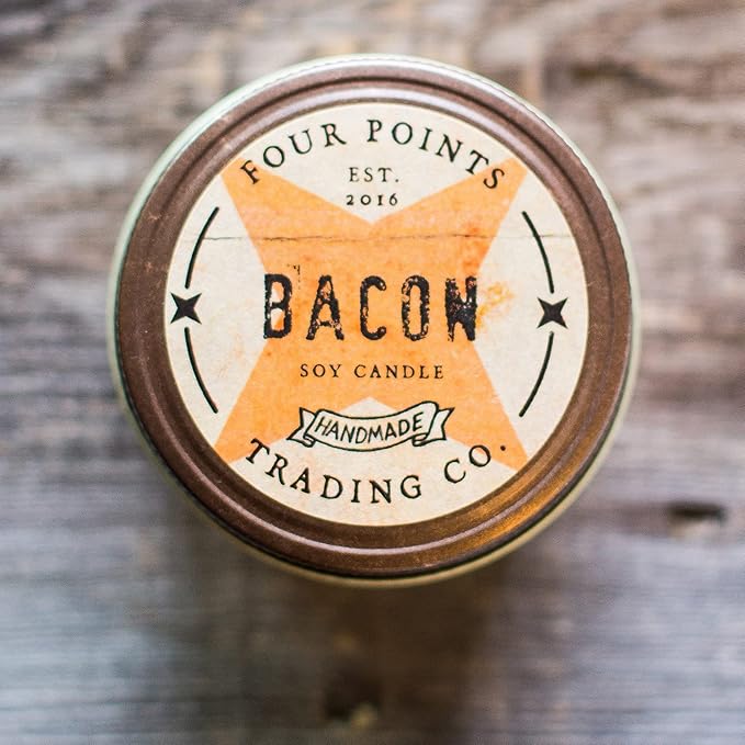 Bacon 8 Oz Scented Soy Aromatherapy Candle w/Jar