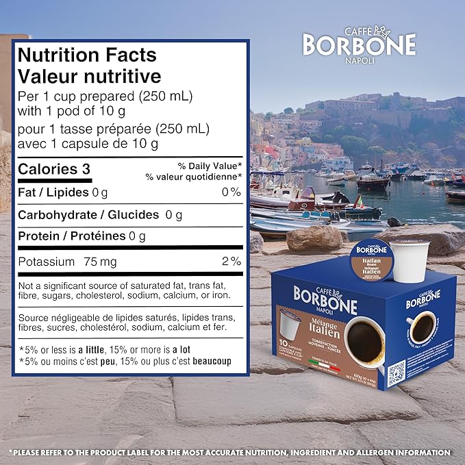 Caffè Borbone Italian Roast Coffee (40 Count) – Medium Dark Roast, Arabica & Robusta Blend, Roasted in Italy for a Bold, Smooth Taste – Single Serve Coffee Pods Compatible with K-Cup Brewers