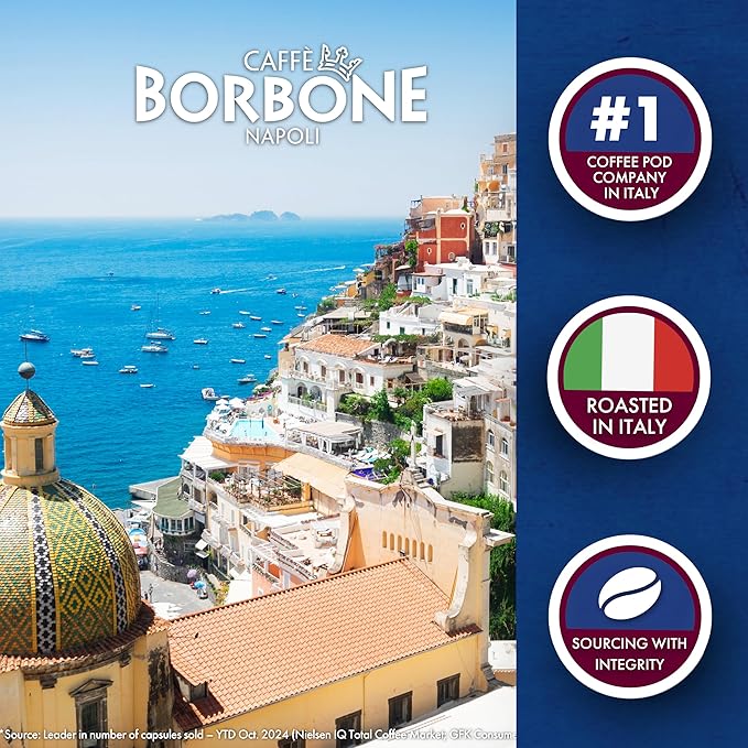 Caffè Borbone House Blend Coffee (60 Count) – Medium Roast, 100% Arabica, Roasted in Italy with Rich and Smooth Taste – Single Serve Coffee Pods Compatible with K-Cup Brewers