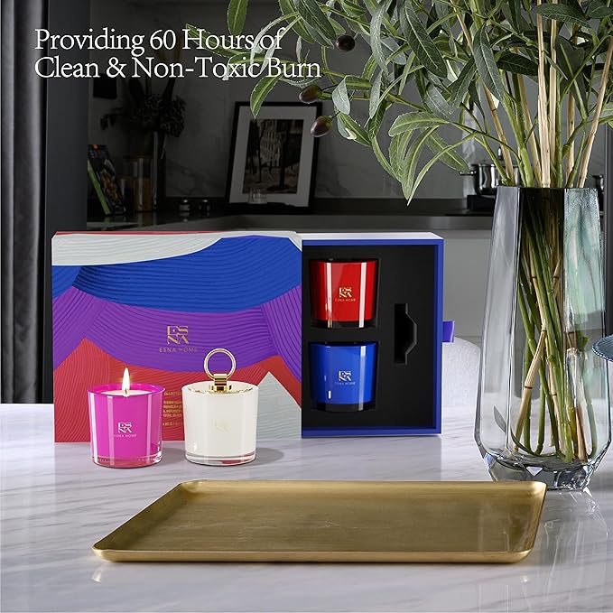 Luxury Scented Candle Set 4 All Natural Soy Aromatherapy Candle Gift Set Votive Candle Gift Set for Women Self Care Stress Relief Gifts for Her Luxury Christmas Gifts for Women Candles for Home 60 hrs
