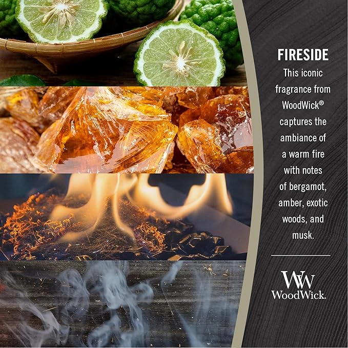 WoodWick Fireside™ Holiday Candle Gifts for Women and Men, 16 oz Ellipse Candle with Crackling Wick