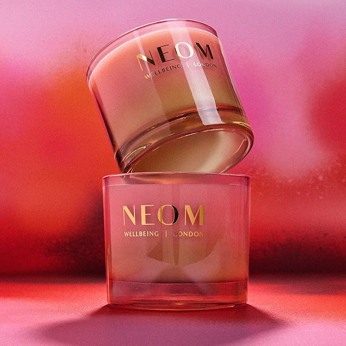 NEOM Sparkling Joy Scented Candle, 3 Wick, 185g I Ginger, Lime and Vetiver I 100% Naturally Derived Wax I 100% Natural Fragrances I Invigorating
