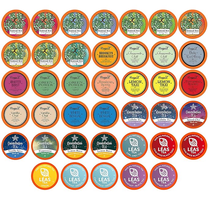 Two Rivers Assorted Tea Sampler Variety Pack for Keurig K-Cup Brewers, 40 Count