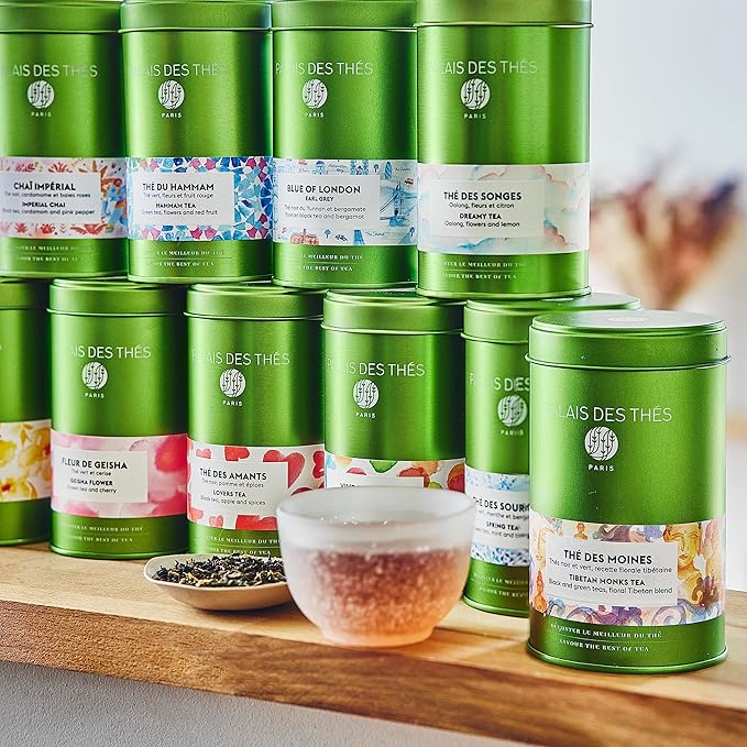 Palais des Thés - Paris For You By Day - Green Tea, Rose & Raspberry - Premium Tea Bags, Serves 20 Cups