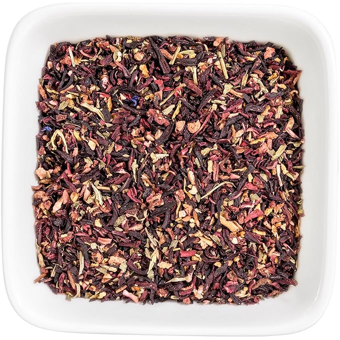 Tealyra - Strawberry Hibiscus Sangria - Apple Orange Mint - Herbal Fruity Loose Leaf Tea Blend - Caffeine-Free - Vitamin Rich - Hot or Iced - 112g (4-ounce)